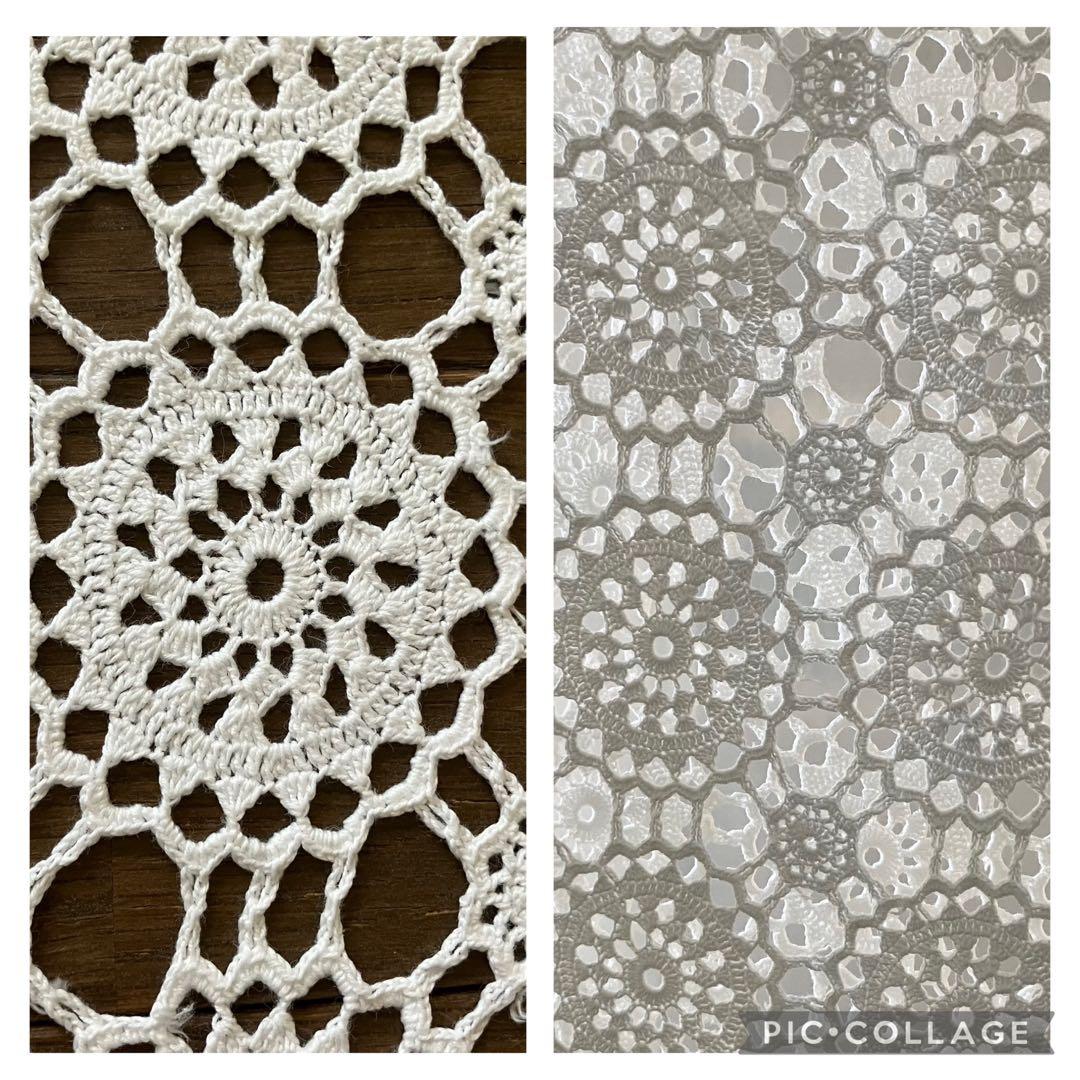 アンティークレース　テーブルクロス　ヴィンテージ　約120㎝×180㎝　大判