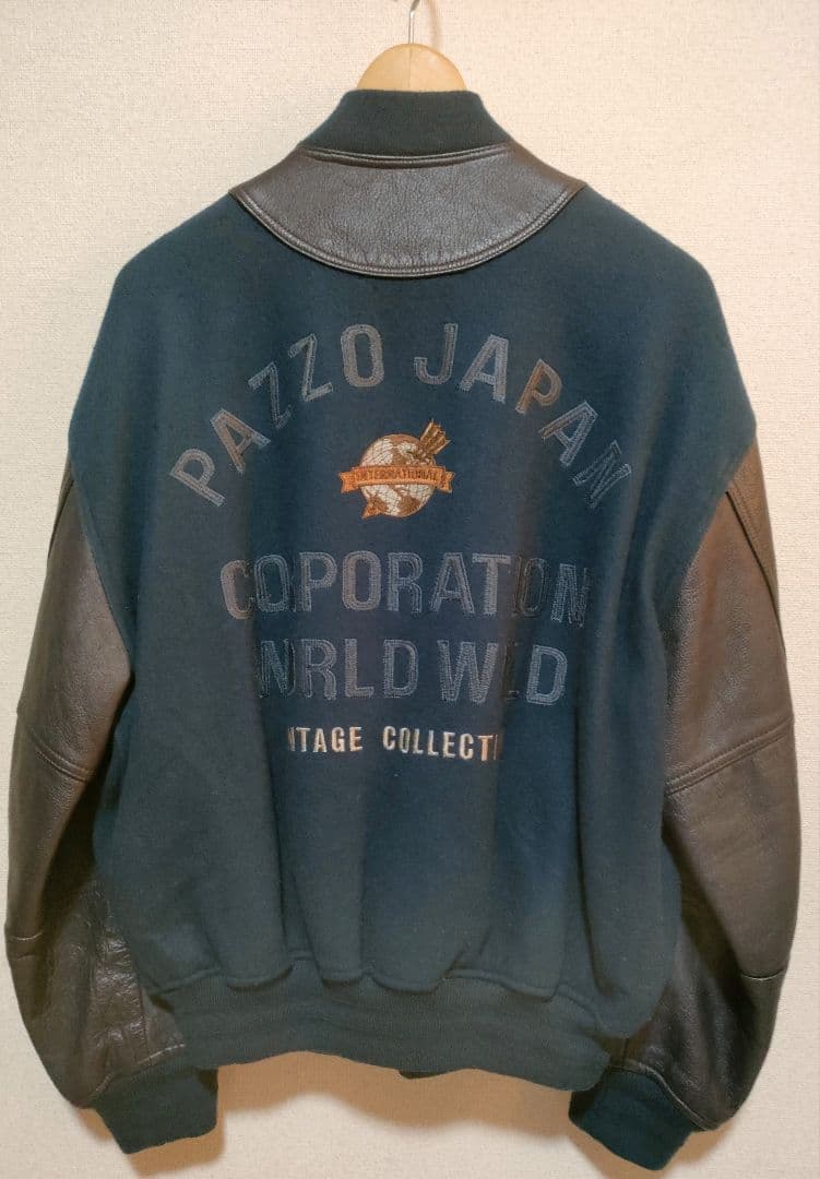 【希少】PAZZO スタジャン レザー 日本製 Vintage 90s 古着
