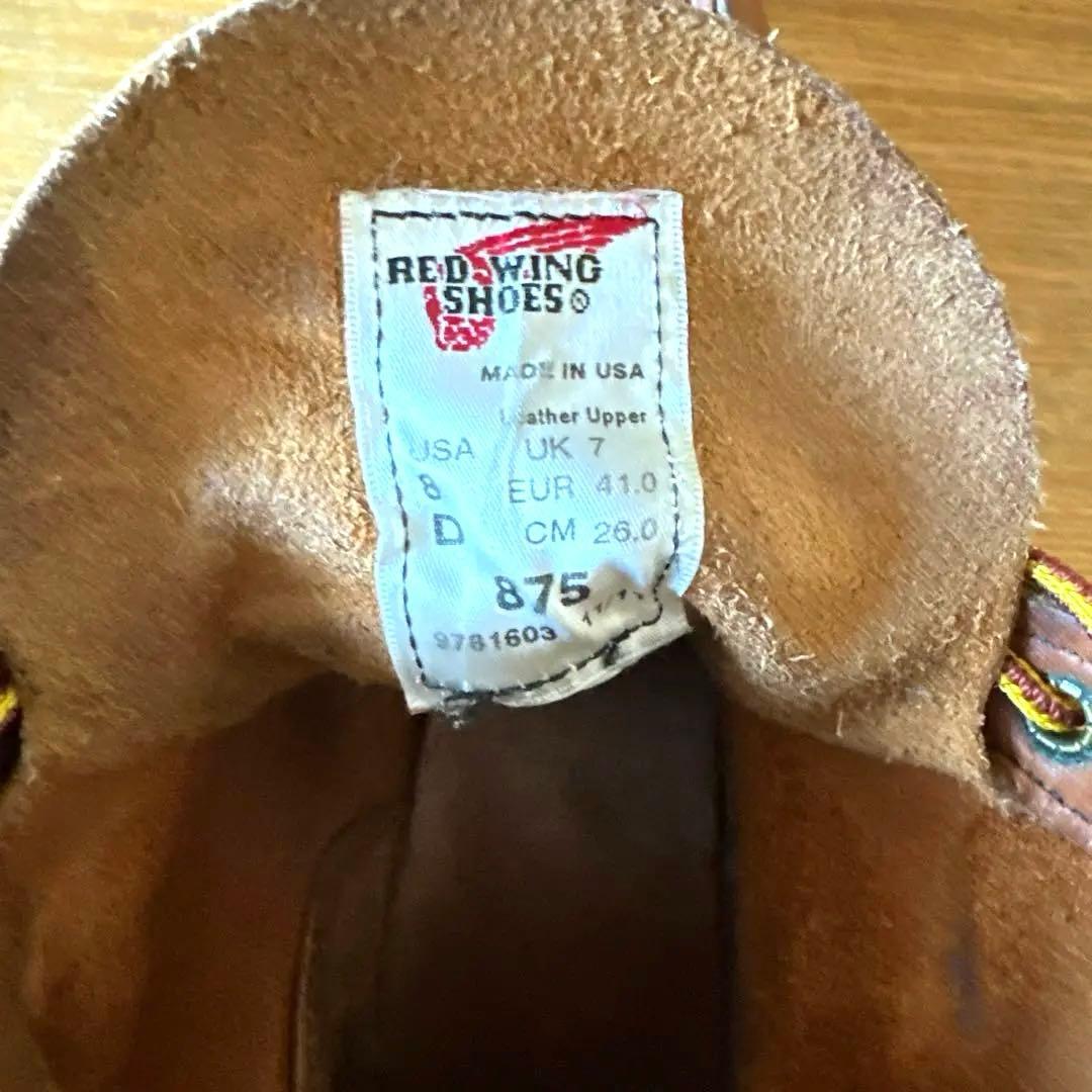 か*ん様 【875】RED WING 6インチ クラシックモック サイズ 8