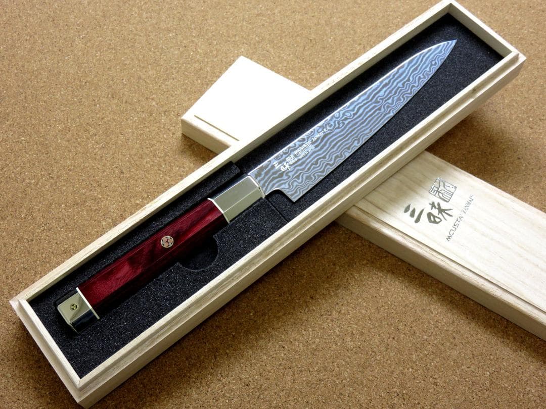 関の刃物 ペティナイフ 150mm 三昧 荒波 コアレス鋼 小型両刃 果物包丁