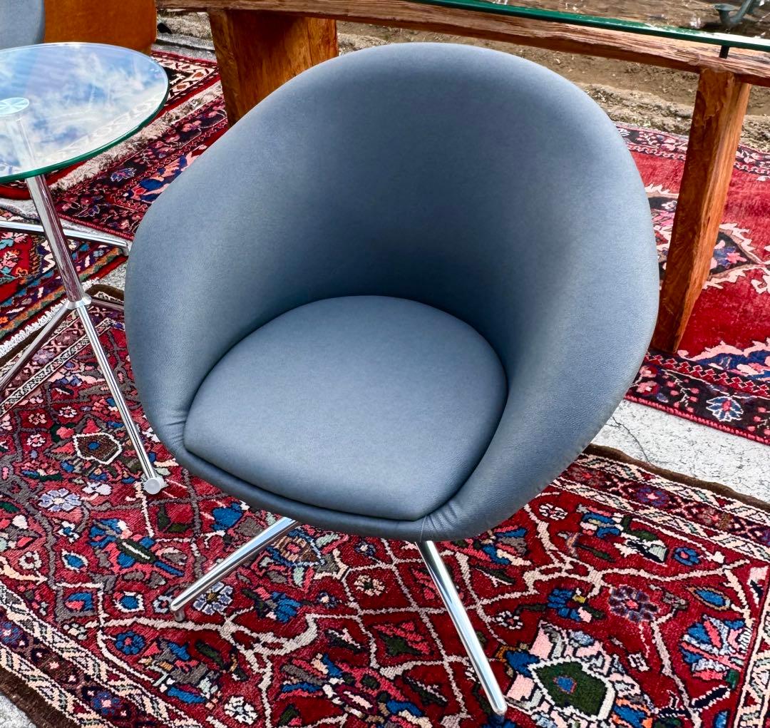 美品 モダン ラウンジチェア 相合家具 回転チェア 1脚 SOGO