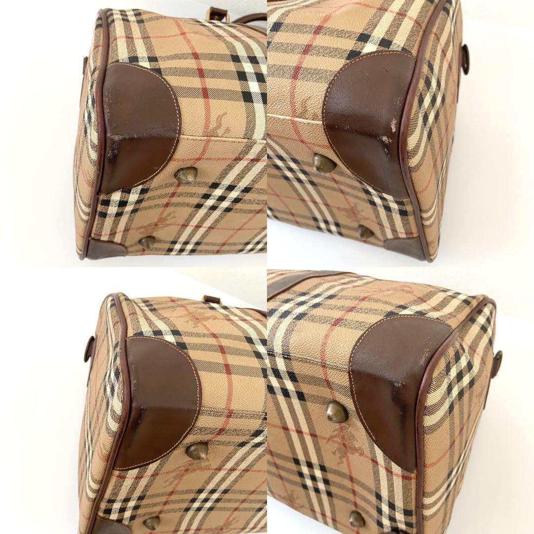 外観美品　BURBERRYS ボストンバッグ　PVC ノバチェック　大容量