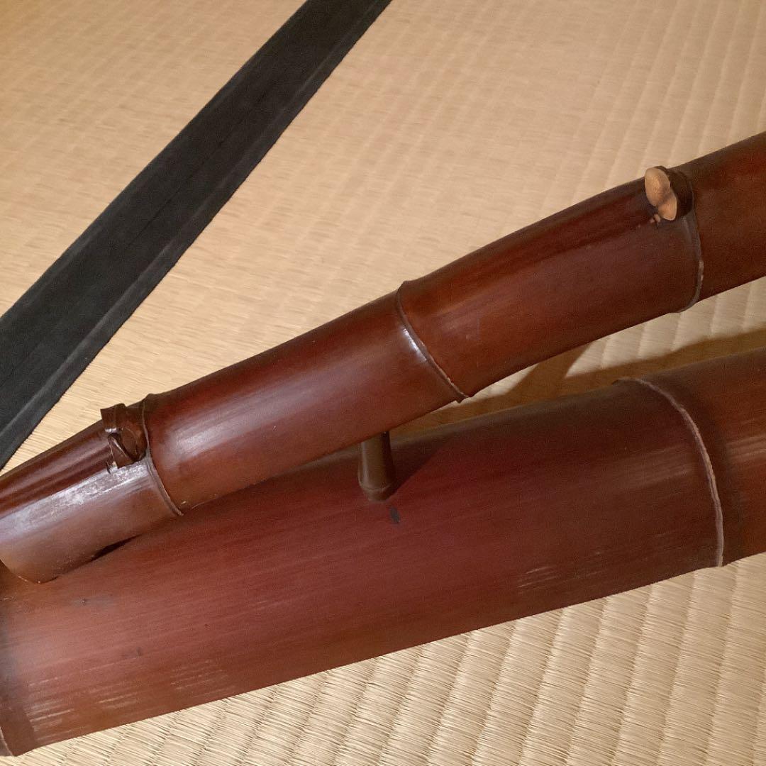 【茶道具】亀甲竹　煤竹(すすだけ)　結界