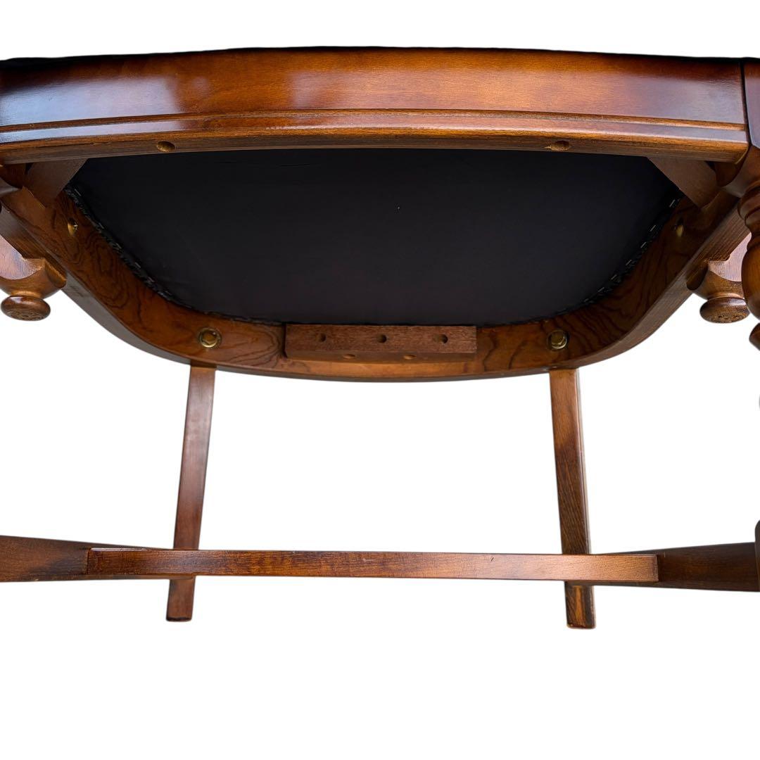 【希少】オールドカリモク コロニアル 合皮 ラタン アームチェア ④