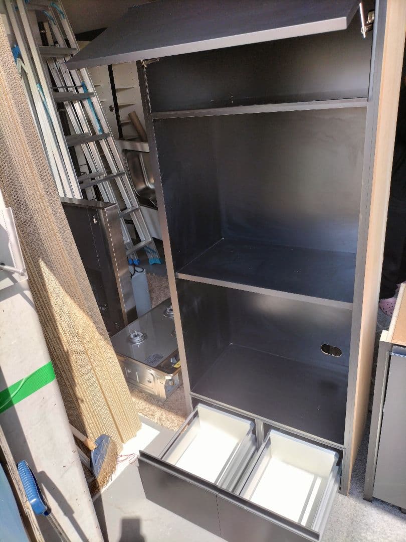 キッチン収納 黒 食器棚 DIYにオススメ(2504B③)