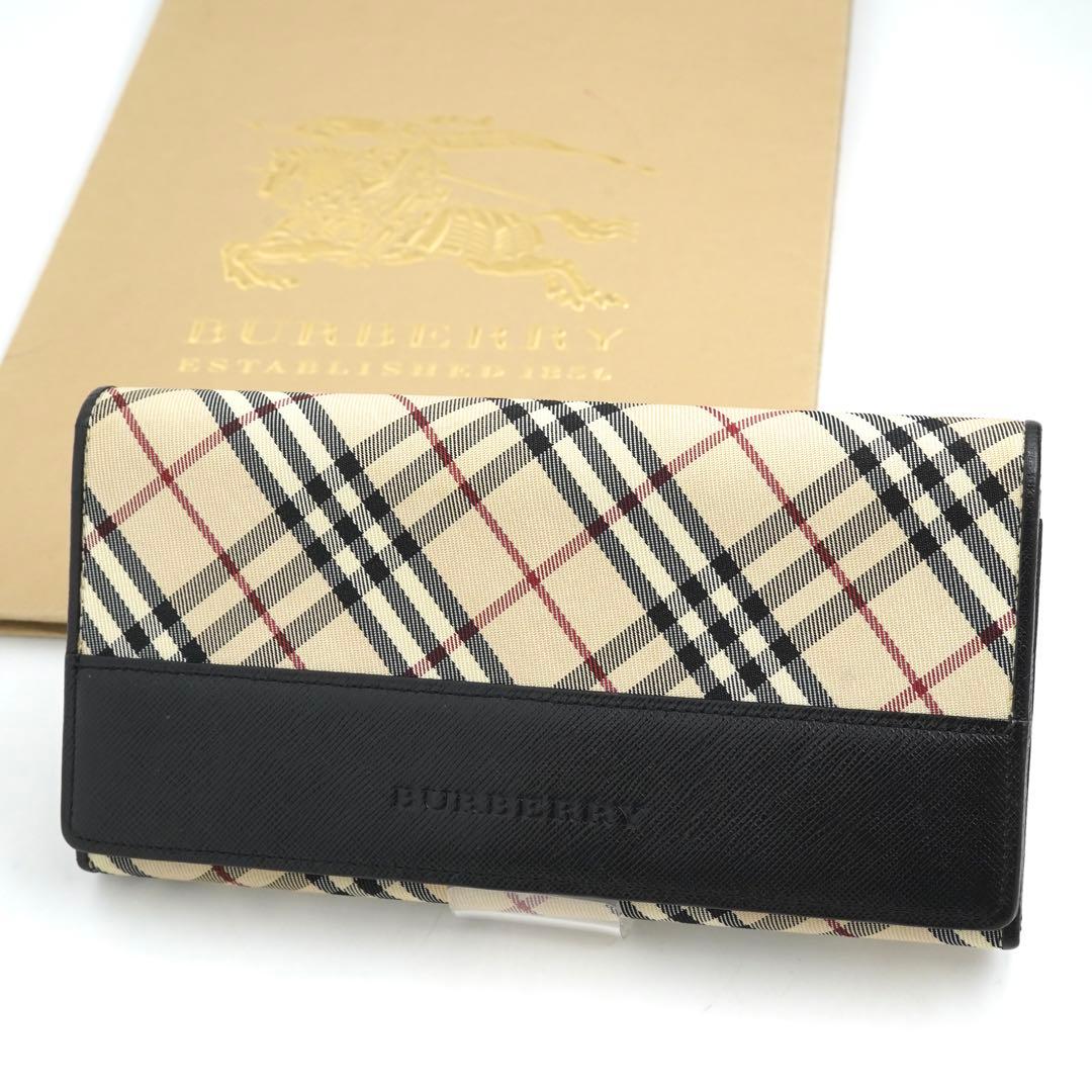 ✨新品未使用✨　Burberry 長財布　ノバチェック　チェック柄　キャンバス