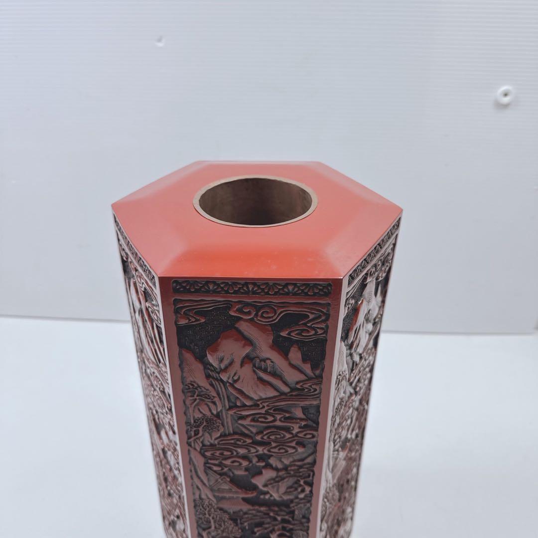 k2121 仙台堆朱　花瓶 フラワーベース　花入