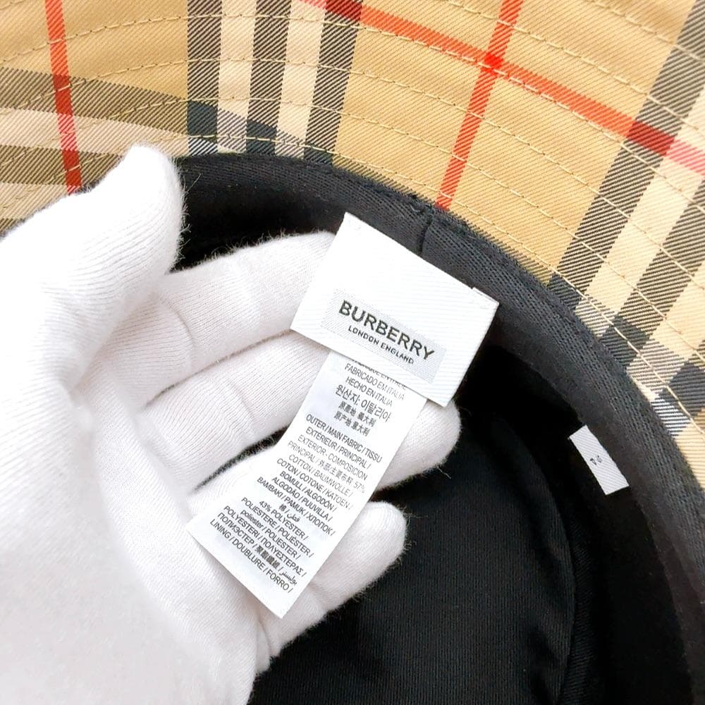 バーバリー コットン ノバチェック ハット 帽子 ブランド