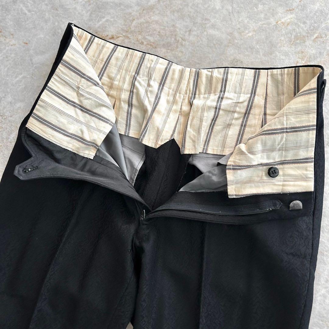 vintage ゴブラン織 総柄 デザイン ブラック フレア セットアップスーツ