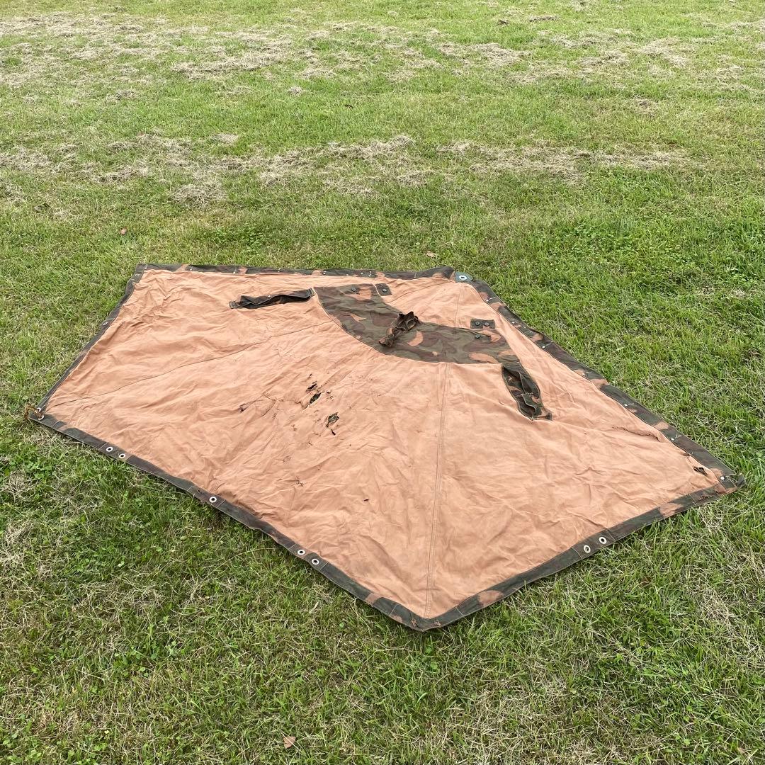 ハンガリー軍　軍幕　ポンチョ　１枚④　 迷彩　ハリケーンカモ　 ミリタリー