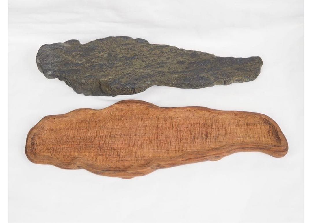 送料無料　水石愛好家蔵品放出 天然石　遠山石　★大珍品★　唐木台座