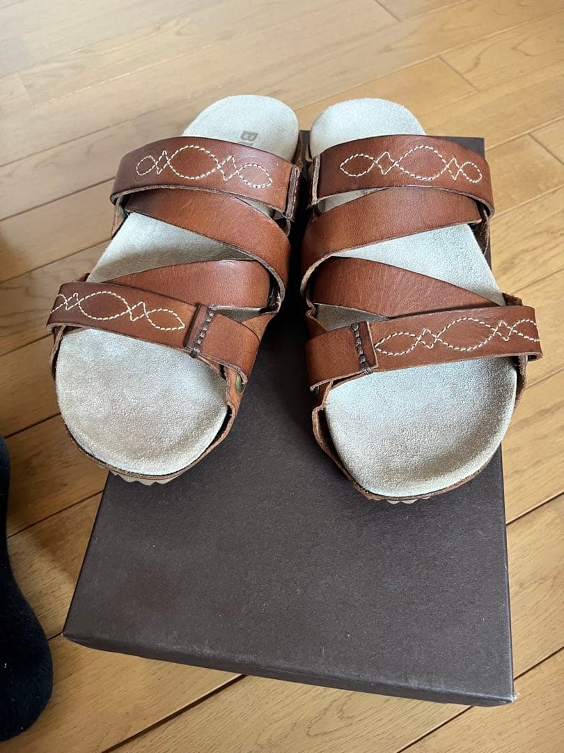 【ラフ】BUTTERO ブラウン サンダル　39