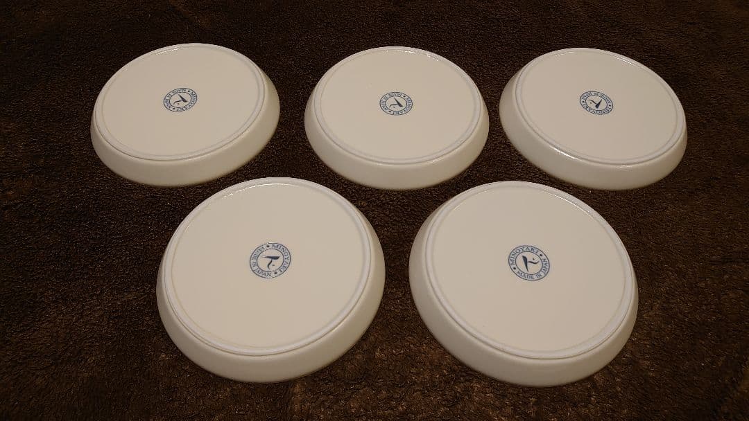 古伊万里　伊万里瀬戸焼　中皿　色絵　５客