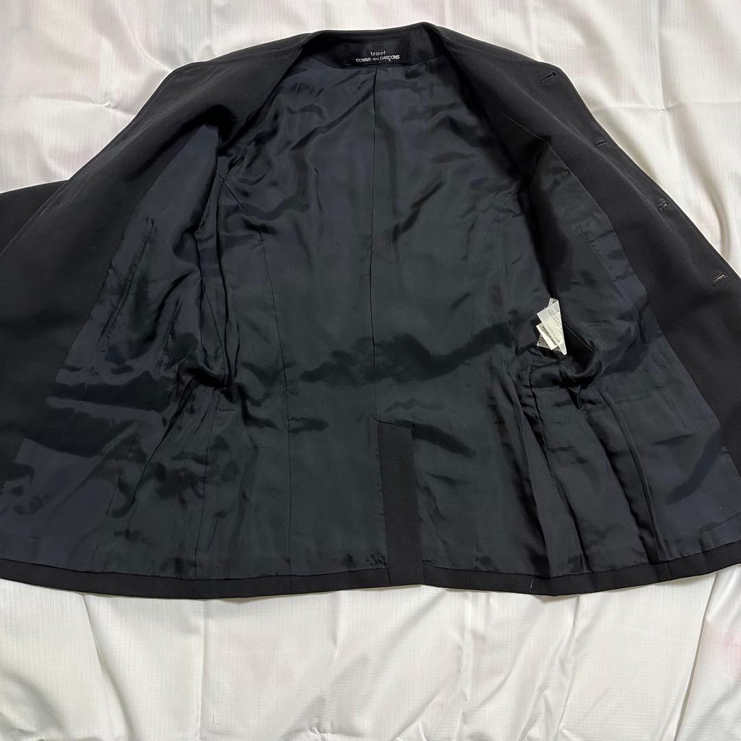 美品☆tricot コムデギャルソン☆レディース☆ノーカラージャケット☆ブラック