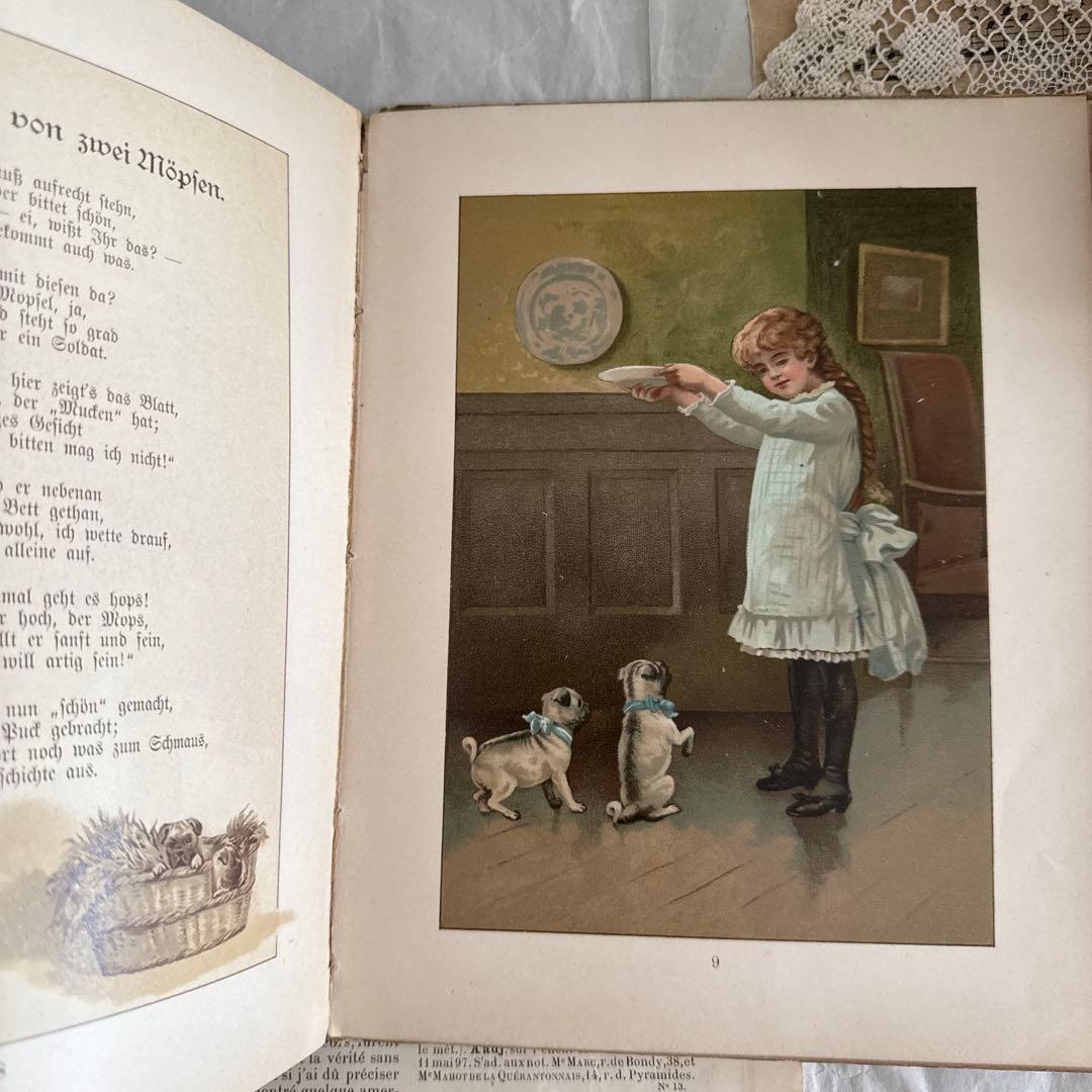 稀少アンティーク美しい挿絵ドイツ絵本　洋書ヴィクトリアン古書アーネストニースター