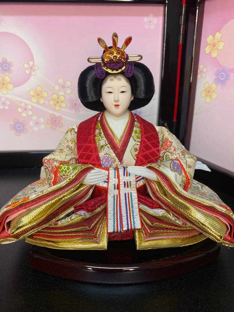 雛人形　親王飾り収納セット・頭　元光　作・間口約４５×奥行約２７×高さ約４０㎝