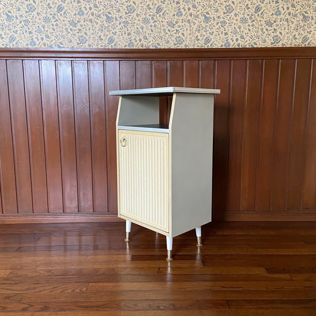 昭和レトロ　電話台　収納棚　サイドラック　チェスト