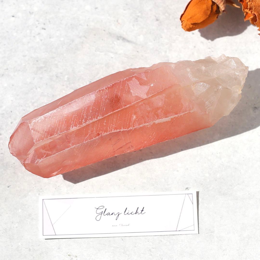 ソウルメイトツイン ディープピンクレムリアンシード 天然石 水晶 鉱物ツインレイ