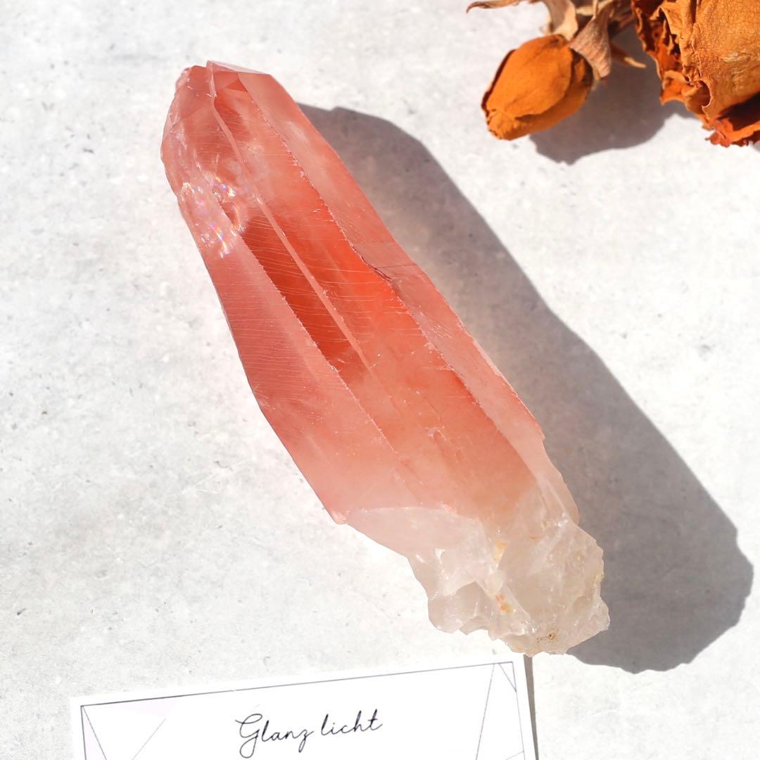 ソウルメイトツイン ディープピンクレムリアンシード 天然石 水晶 鉱物ツインレイ