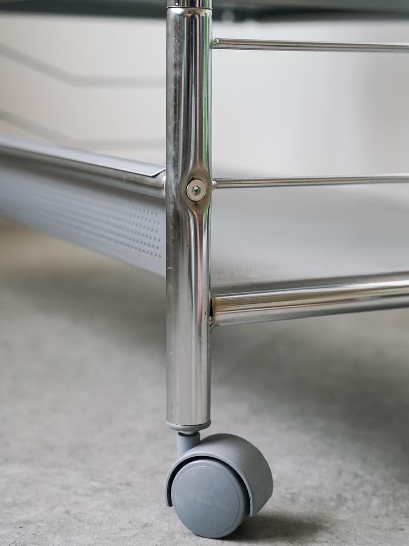 80-90's vintage パンチングメタル テーブル/TVボード モダン