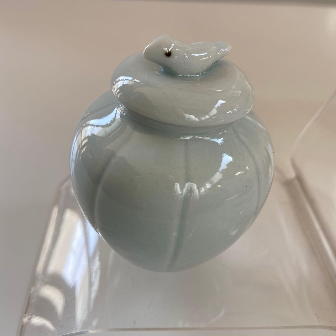 蔵出し！【茶道具】【　朴　仁源先生作　白磁阿古侘茶入　】