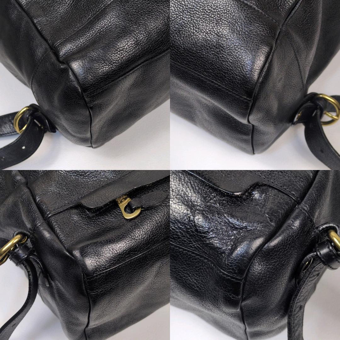 イルビゾンテ リュック ブラック バックパック レザー 大容量 シボ エンボス