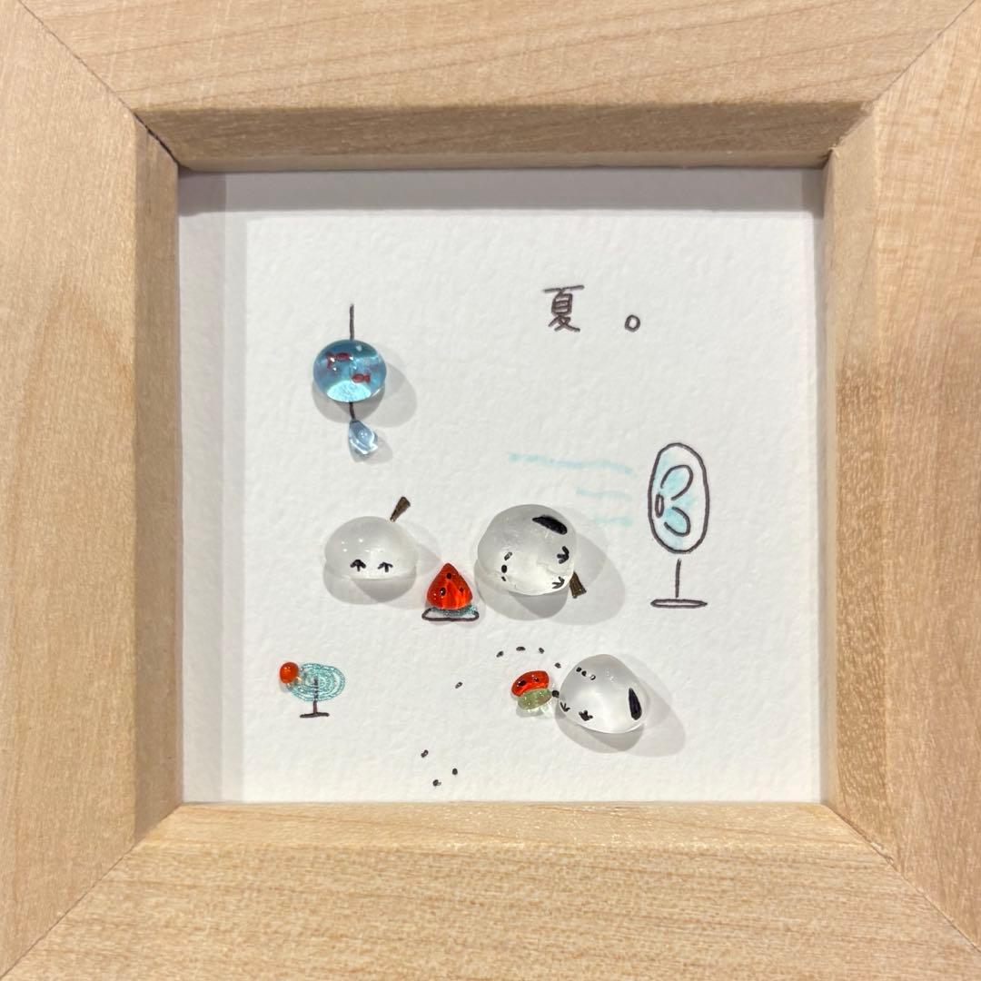 きい♡シーグラスアート