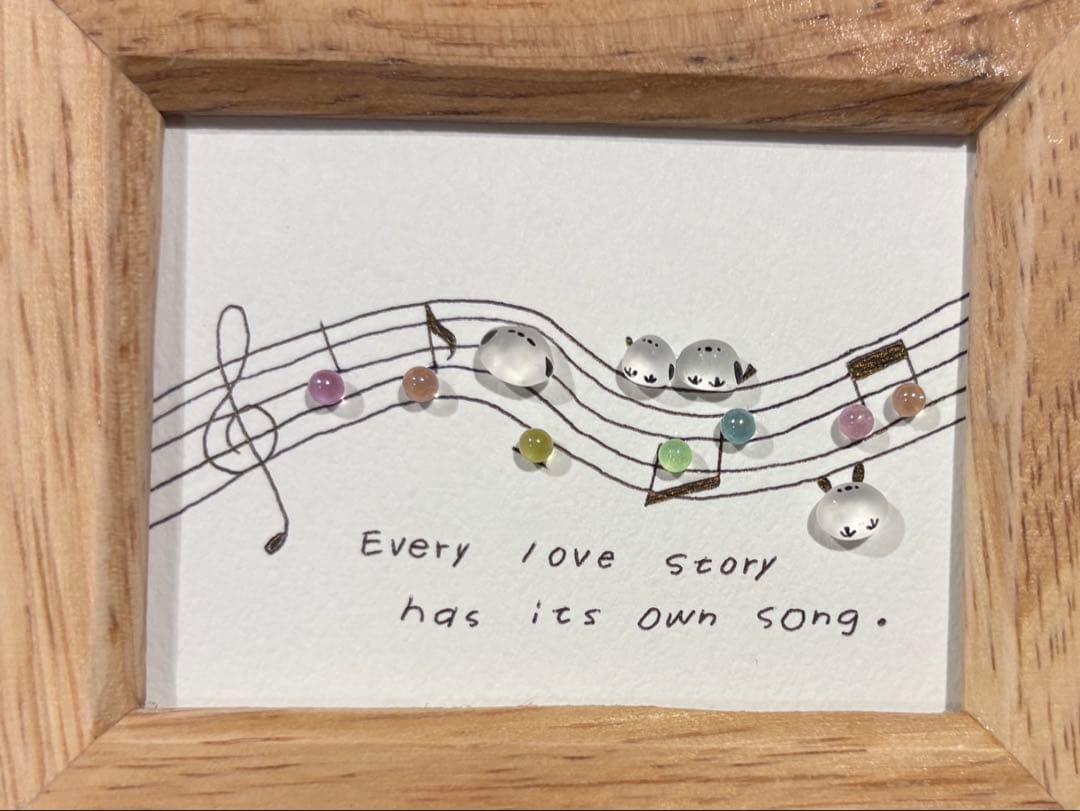 きい♡シーグラスアート