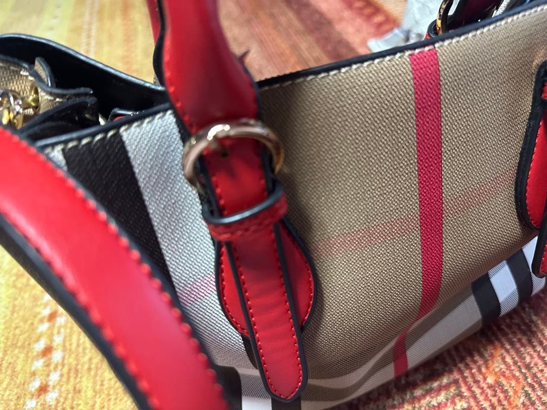 Burberry チェック柄 ハンドバッグ ショルダーバッグ ツーウェイ 中型