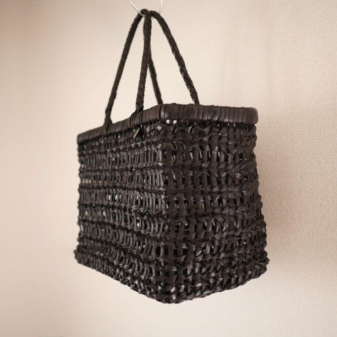 45R レザーかご編みバッグ