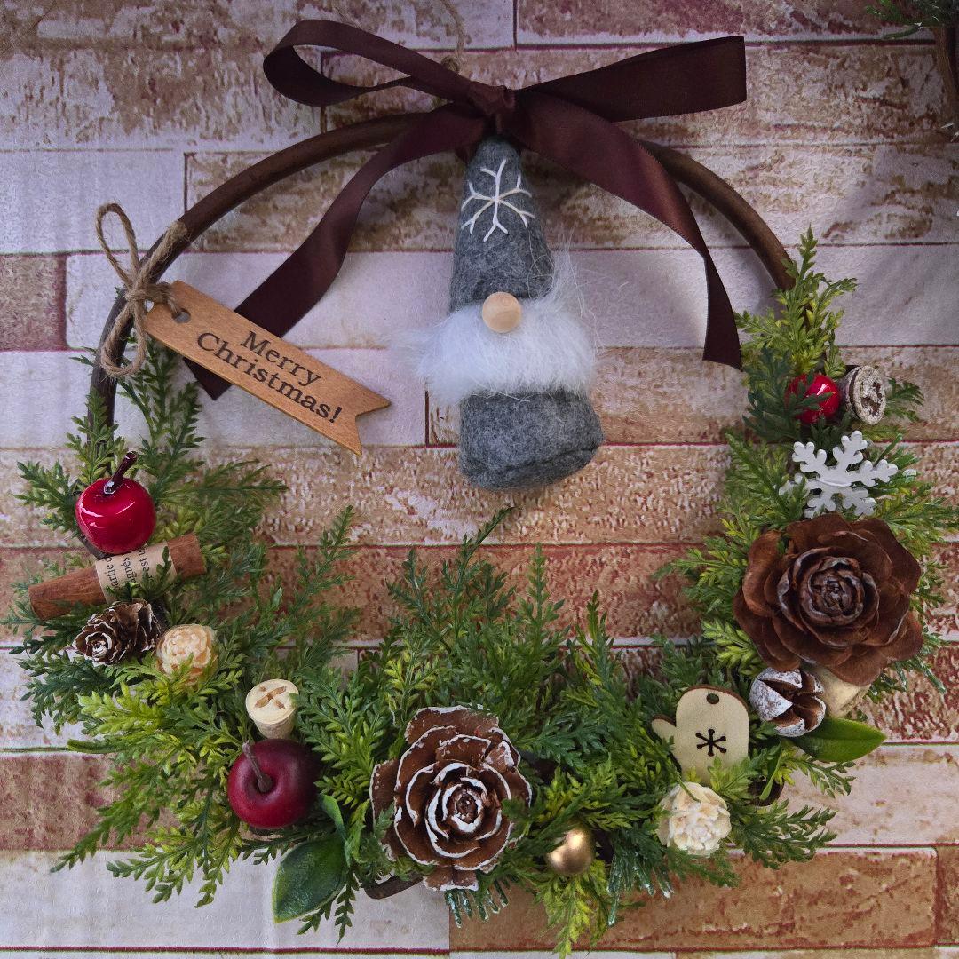 クリスマスリース 26cm×23cm Xmas