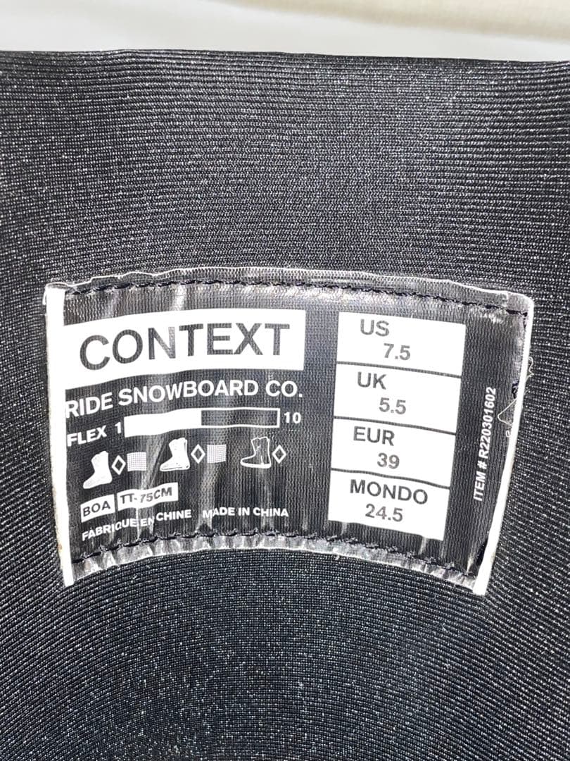 RIDE CONTEXT 24.5 22-23 コンテクスト ブーツ 紐 BOA