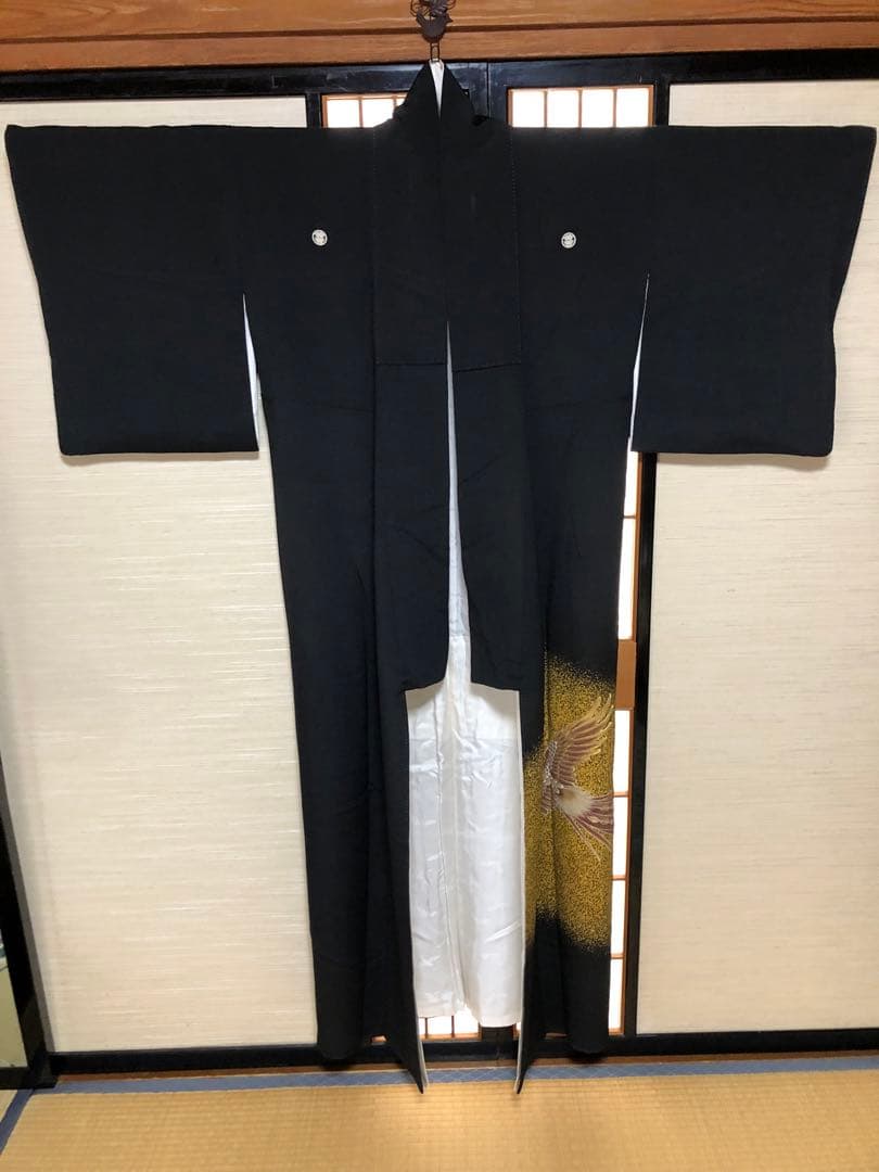 人間国宝　森口華弘　黒留袖　鳳凰