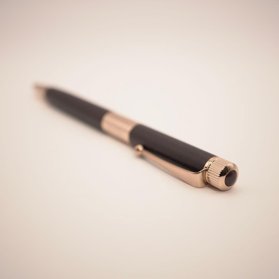 上品カラー ROMEO No.3 ESレザー深紫ゲルボールペン