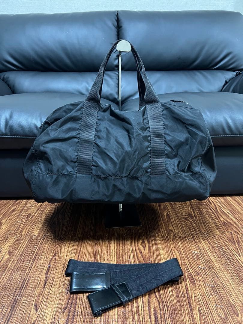 【 美品 】PRADA ボストンバッグ 2way 三角ロゴ ナイロン ブラック
