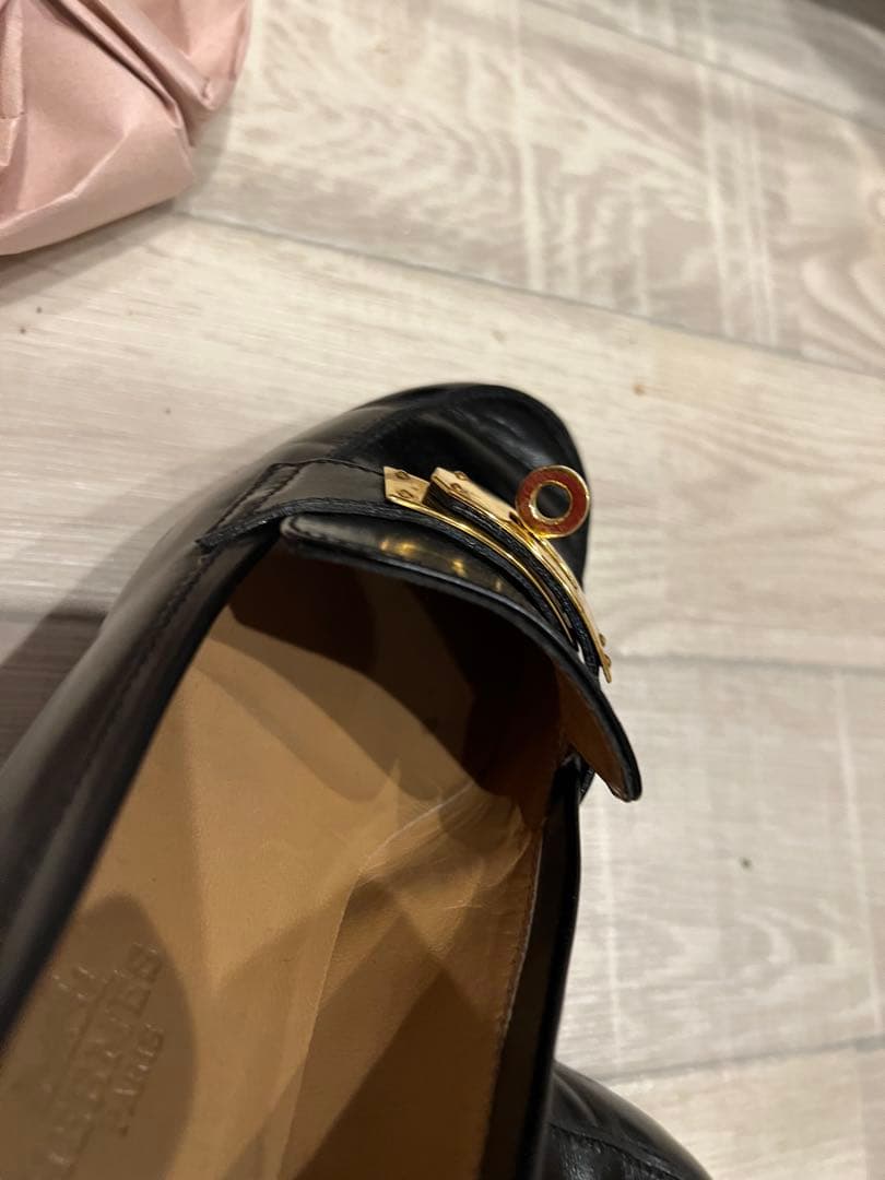 エルメス　HERMES ケリーローファー　ケリー　モカシン　Hマーク