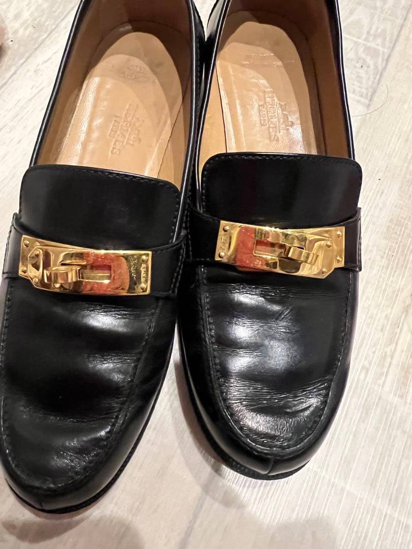 エルメス　HERMES ケリーローファー　ケリー　モカシン　Hマーク