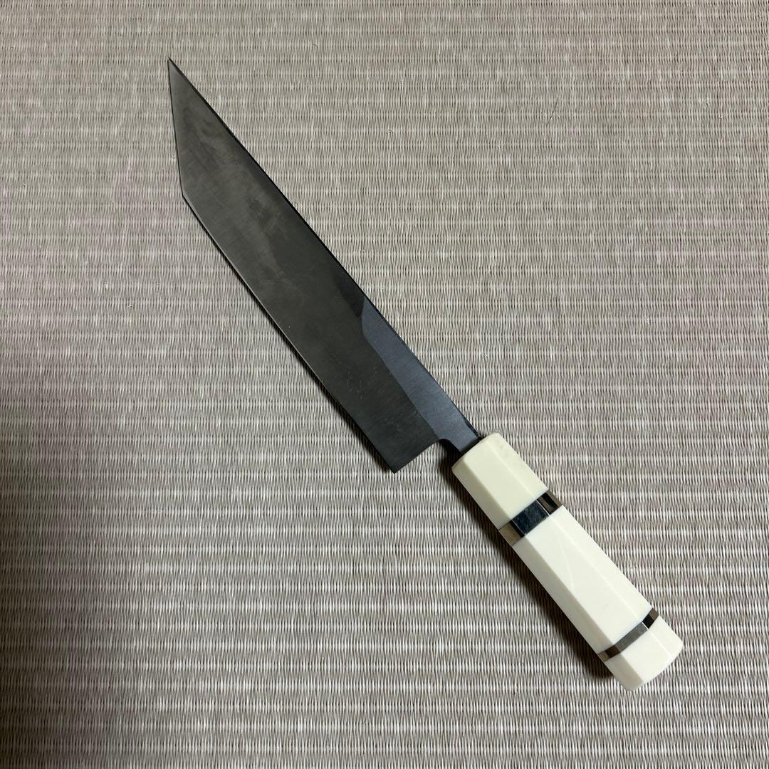 うなぎ裂き　包丁　和包丁　かね惣　純日本鋼　人工象牙銀ニ巻八角柄