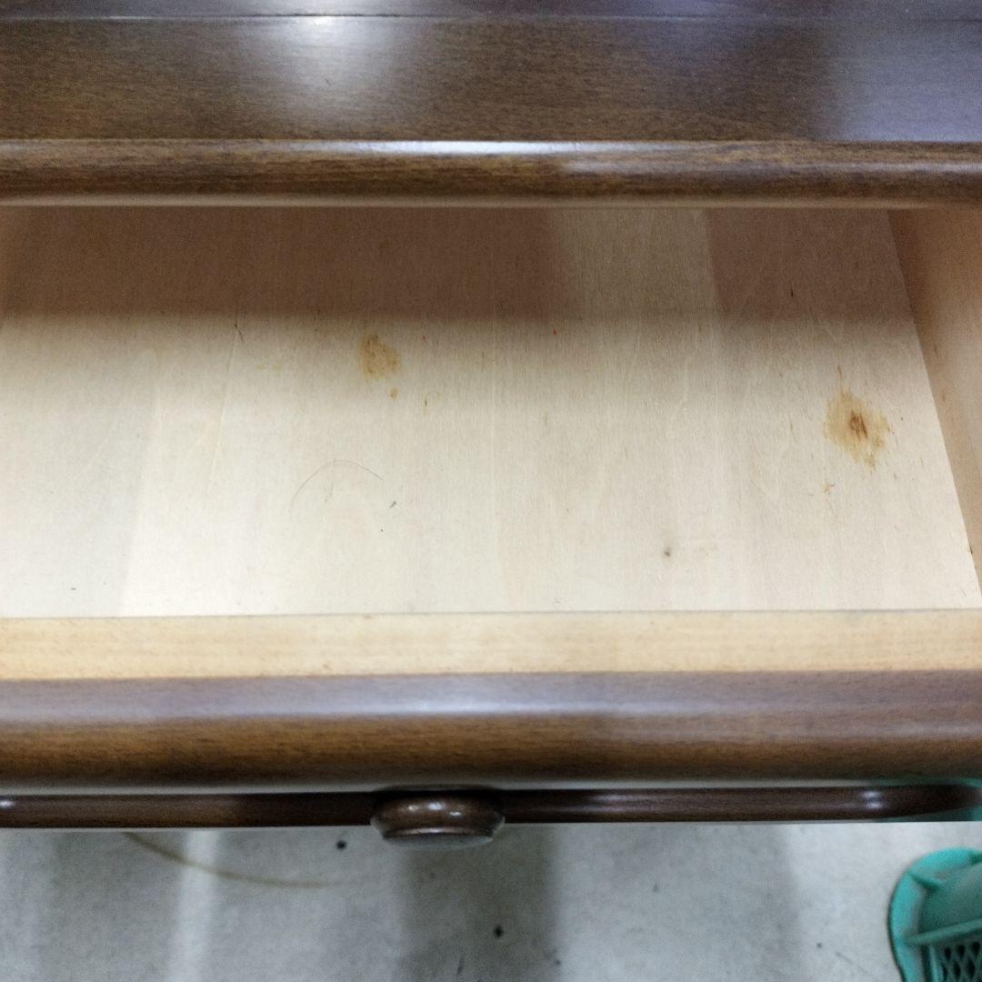 【カリモク】Karman ヴィンテージ木製電話台 引き出し付き