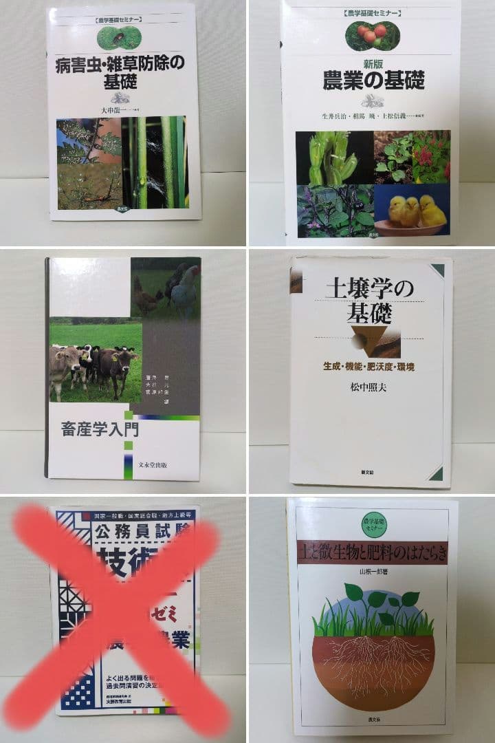 農学系 国家一般職 公務員試験 農学基礎セミナー他9冊／26卒合格者使用参考書
