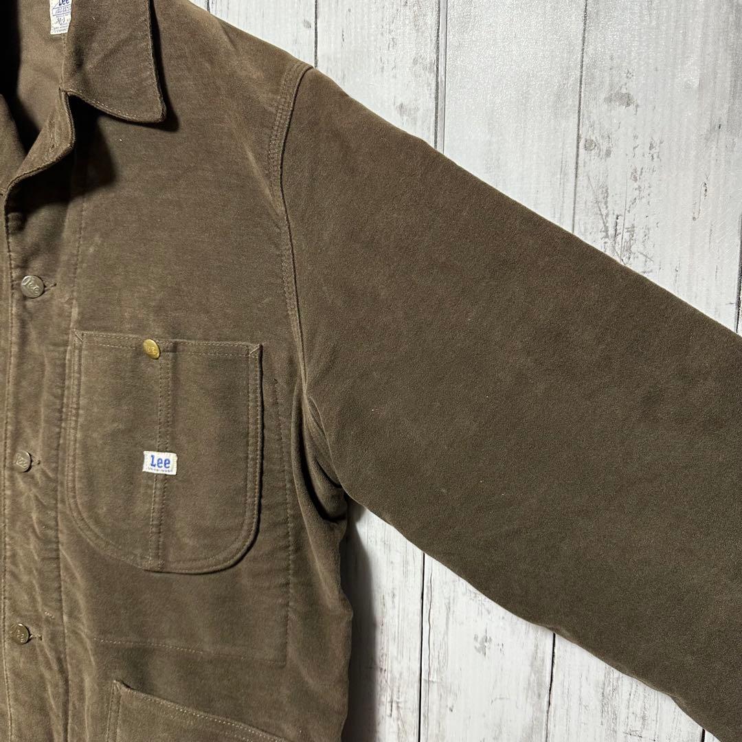 【Lee☆リー☆91-J】カバーオール☆ベロア生地☆ロコジャケット☆L〜XL 茶