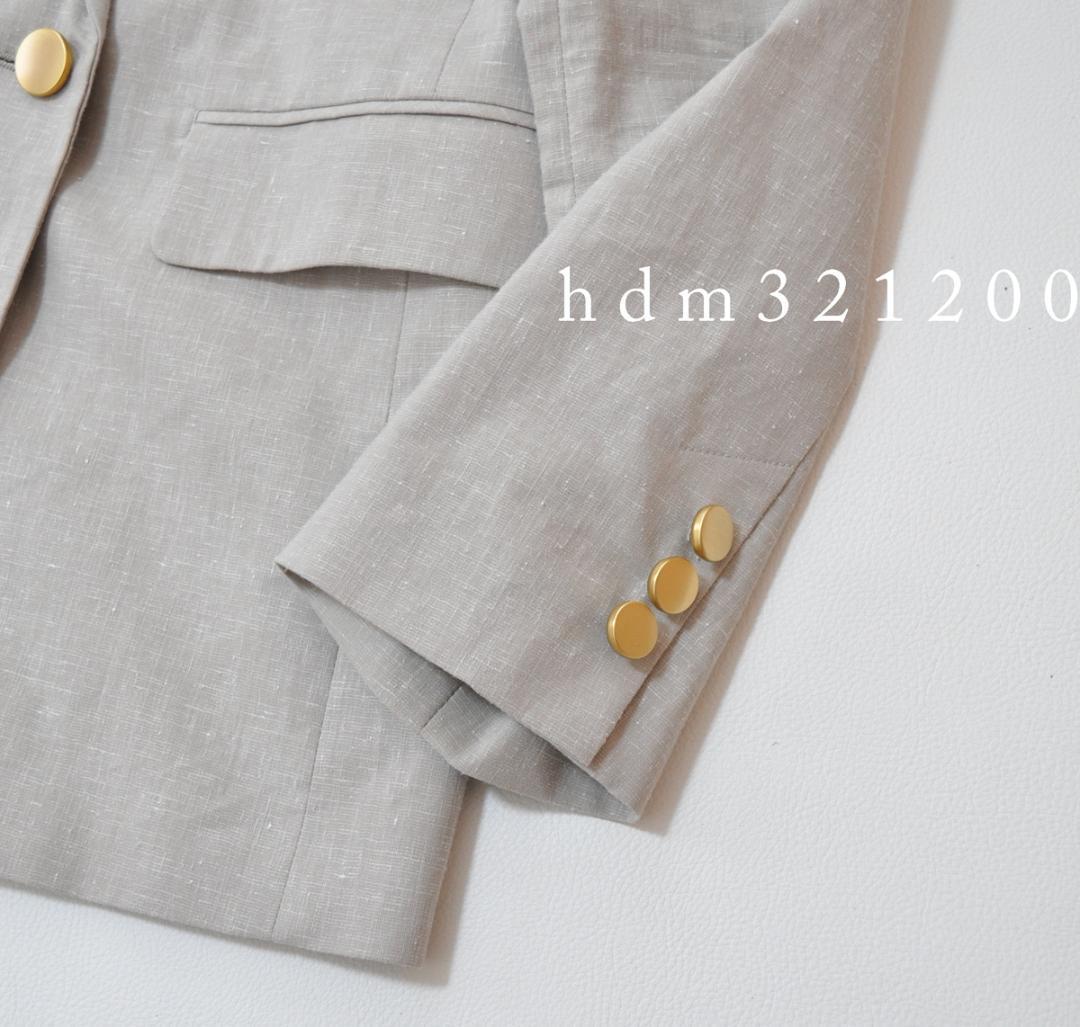 美品 25ss Noble 麻ストレッチピークドラペルダブルジャケット