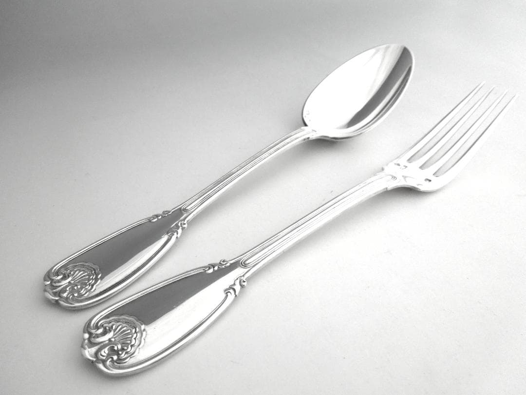 Christofle 　シルバースプーン&フォーク　純銀　クリストフル
