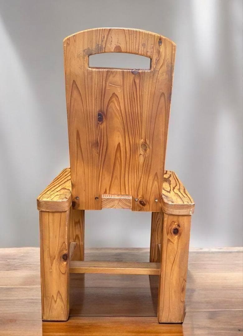 一生もの★重厚なウッドチェア②（1脚）　すべて木製　カントリー風のお店やお部屋に