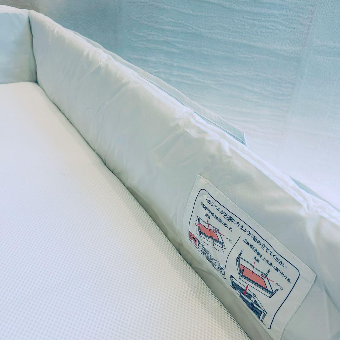 未使用級✨️ Aprica ココネルエアーAB グレーベアー ベビーベッド