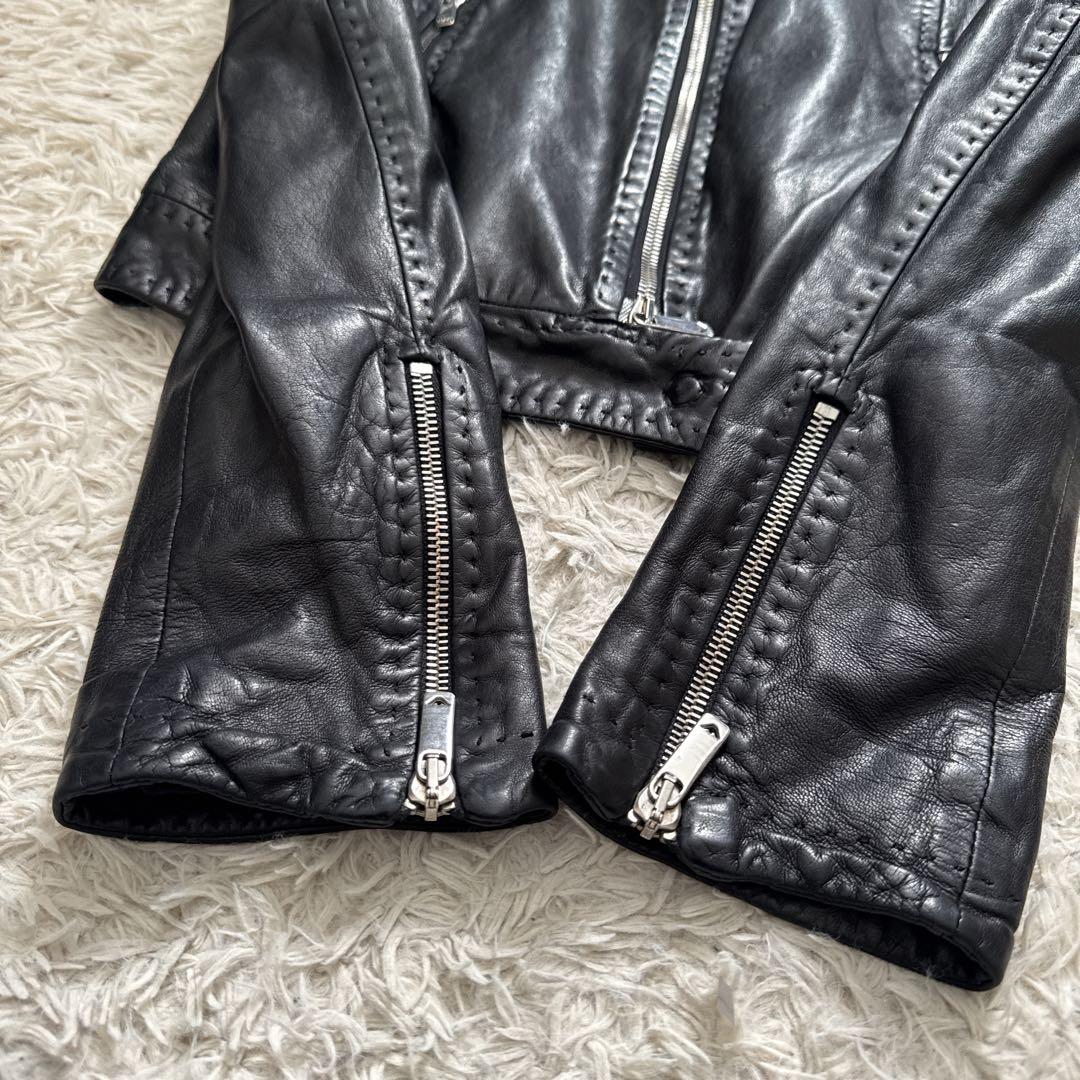 EMPORIO ARMANI エンポリオアルマーニ 本革 ライダースジャケット