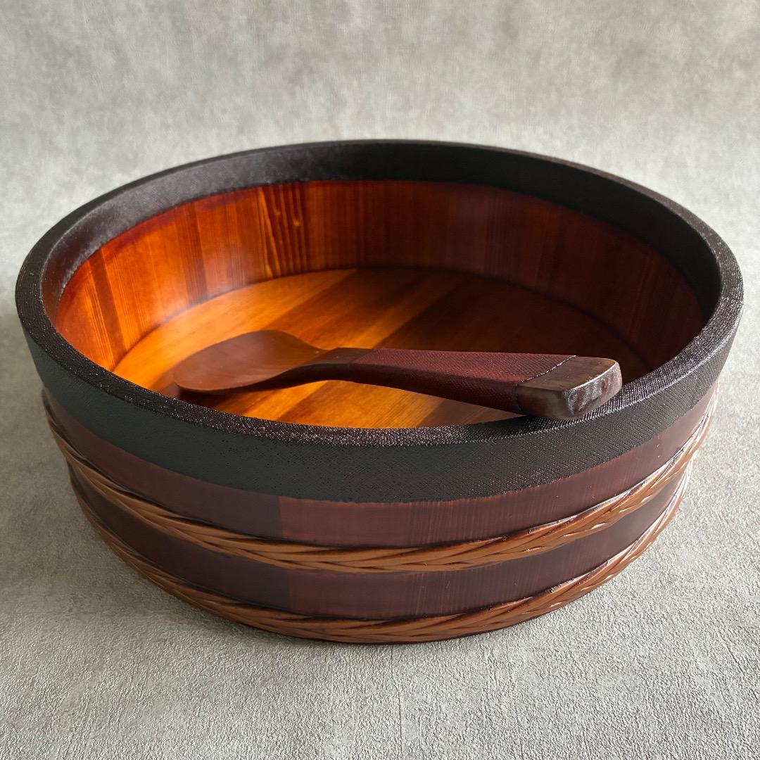 平桶溜塗 山中塗漆器 飯台 寿司桶 &しゃもじ