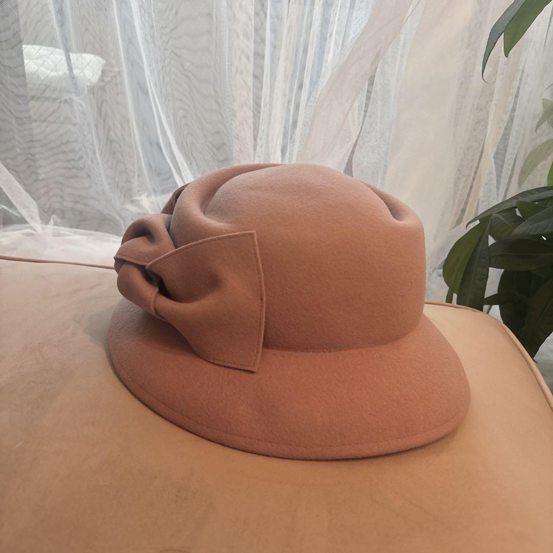 【ARIGATOCHANさま専用】　フェルトハット✨リボン【美品】