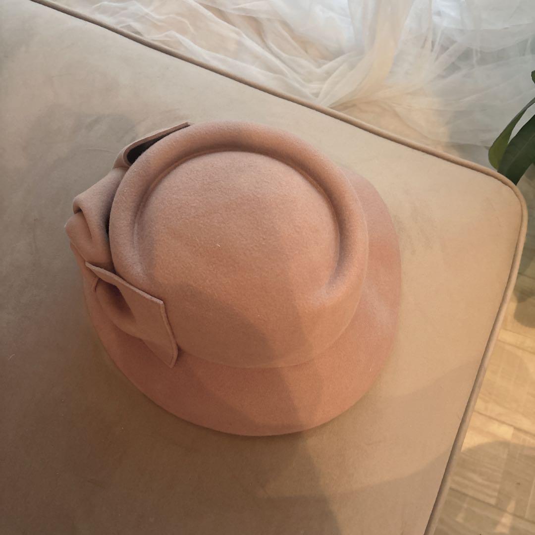 【ARIGATOCHANさま専用】　フェルトハット✨リボン【美品】