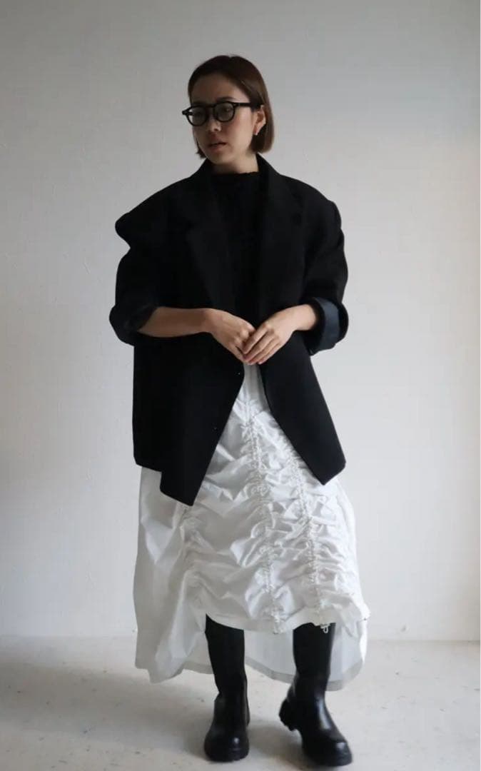 HAILEE 新品 オーバーサイズジャケットコート ブラック ella